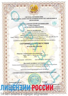 Образец сертификата соответствия Инта Сертификат OHSAS 18001